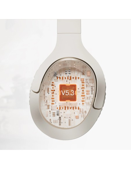 
H2 Pro ENC belaidės „Bluetooth“ ausinės, uždedamos ant ausies – baltos
