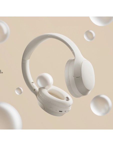 
H2 Pro ENC belaidės „Bluetooth“ ausinės, uždedamos ant ausies – baltos
