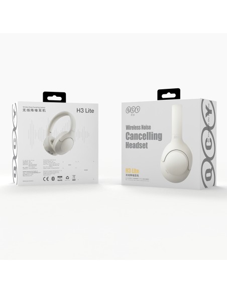 
H3 Lite ANC belaidės „Bluetooth“ ausinės, uždengtos ausimis – baltos
