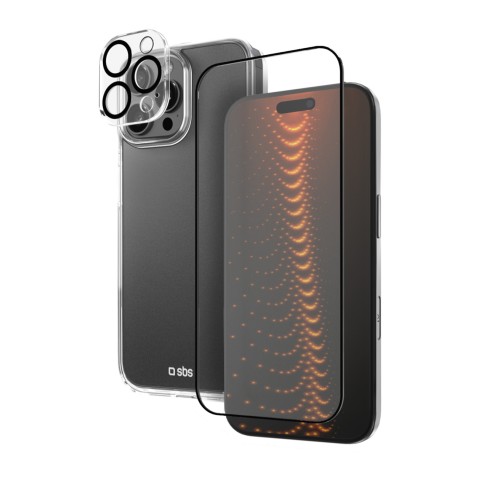
3 viename „iPhone 16 Pro Max“ apsauginis dėklas su D3O ekrano apsauga ir kameros stiklu – skaidrus
