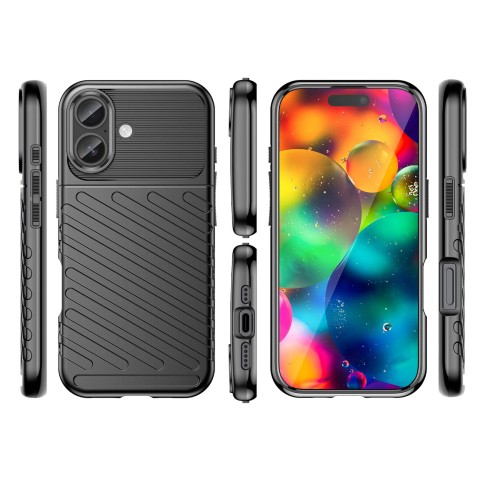 
„iPhone 17 Thunder“ galinis dangtelis – juodas
