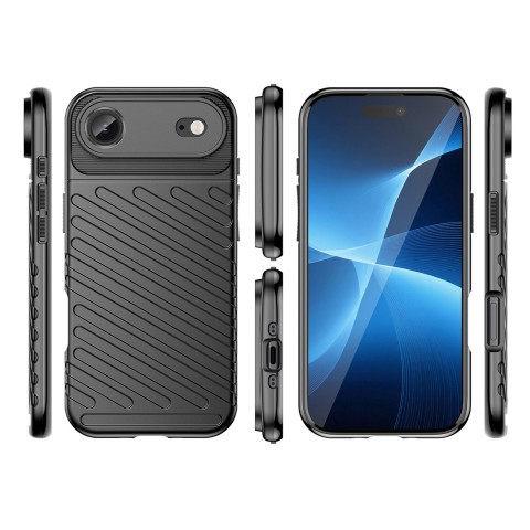 
„iPhone 17 Air Thunder“ galinis dangtelis – juodas
