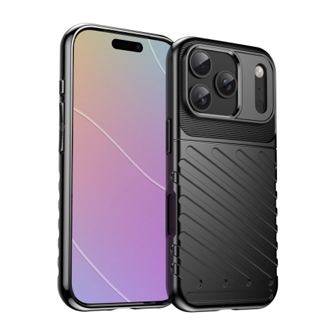 
„iPhone 17 Pro“ „Thunder“ dėklas – juodas
