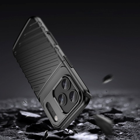 
„iPhone 17 Pro“ „Thunder“ dėklas – juodas
