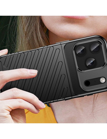 
„iPhone 17 Pro“ „Thunder“ dėklas – juodas
