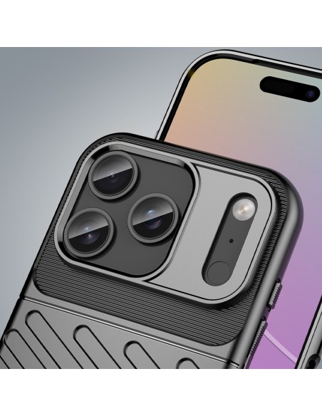 
„iPhone 17 Pro“ „Thunder“ dėklas – juodas
