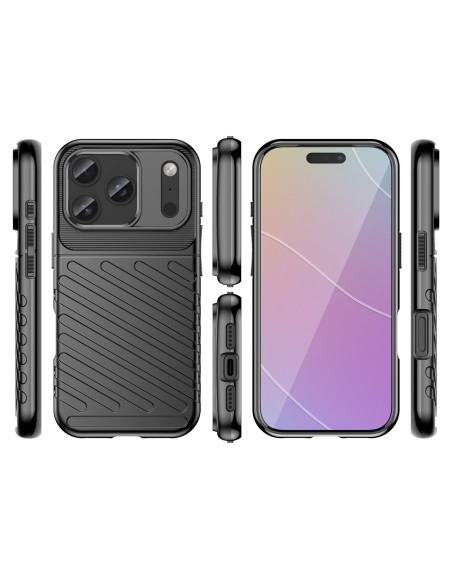 
„iPhone 17 Pro Max“ galinis dangtelis „Thunder Case“ – juodas
