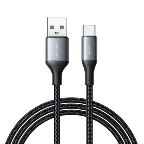 
USB-A - USB-C Flash serijos 3A 1 m kabelis - juodas
