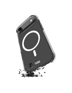 
„iPhone 17 Air“ TPU kompiuterio smūgiams atsparus skaidrus „D3O MagSafe“ dėklas – permatomas
