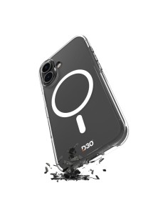 
„iPhone 17“ TPU kompiuterio smūgiams atsparus skaidrus „D3O MagSafe“ dėklas – permatomas
