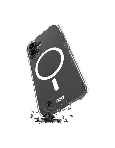 
„iPhone 17“ TPU kompiuterio smūgiams atsparus skaidrus „D3O MagSafe“ dėklas – permatomas
