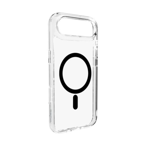 
„iPhone 17 Air TPU PC Lite MagSafe“ galinis dėklas – permatomas juodas žiedas
