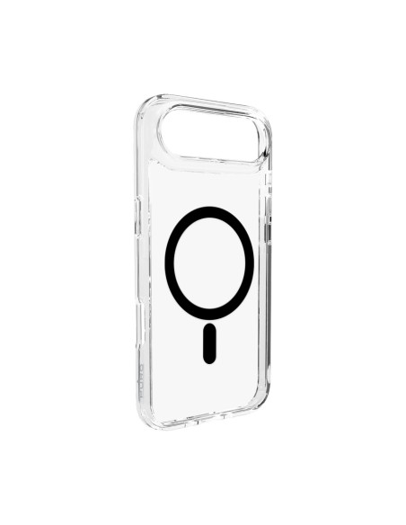 
„iPhone 17 Air TPU PC Lite MagSafe“ galinis dėklas – permatomas juodas žiedas
