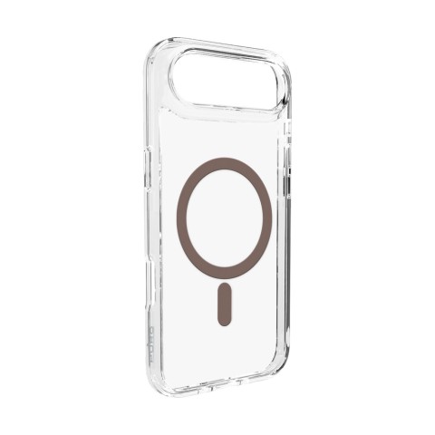 
„iPhone 17 Air TPU PC Lite MagSafe“ galinis dėklas – permatomas rudas žiedas
