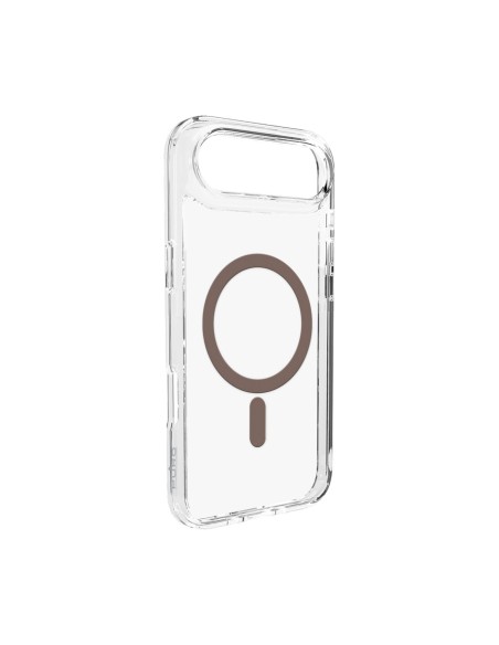 
„iPhone 17 Air TPU PC Lite MagSafe“ galinis dėklas – permatomas rudas žiedas

