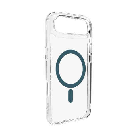 
„iPhone 17 Air TPU PC Lite MagSafe“ galinis dėklas – permatomas turkio spalvos žiedas
