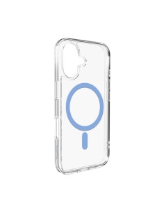 
iPhone 17 TPU PC Lite MagSafe galinis dėklas – permatomas mėlynas žiedas
