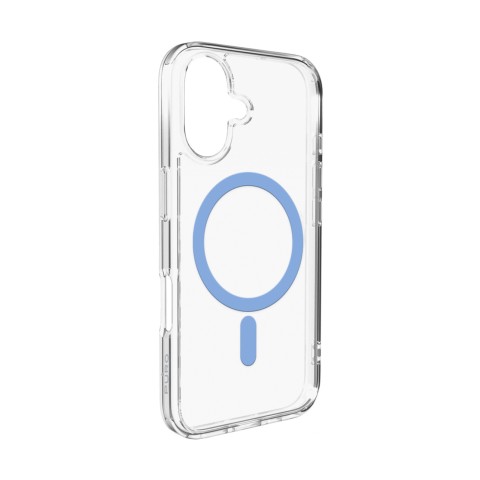 
iPhone 17 TPU PC Lite MagSafe galinis dėklas – permatomas mėlynas žiedas
