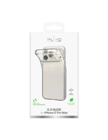 
iPhone 17 Pro Max TPU dėklas 0.3, kūno spalvos, itin plonas – permatomas
