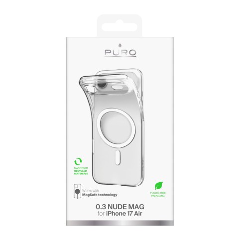 
iPhone 17 Air TPU 0.3 MAG itin plonas MagSafe dėklas – skaidrus
