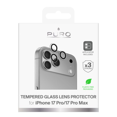 
Grūdintas stiklas, skirtas „iPhone 17 Pro“ / „iPhone 17 Pro Max“ individualiems lęšiams
