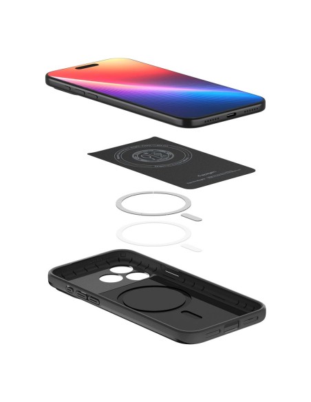 
„iPhone 17 Pro“ plonas „MagSafe“ apsauginis dėklas – juodas

