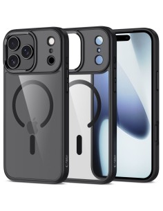 
„iPhone 17 Pro Max MagMat MagSafe“ dėklas – permatomas juodas
