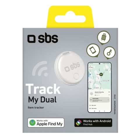 
„Track My Dual“ universalus dviračio raktų ieškiklis – baltas
