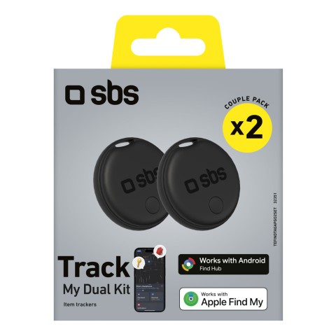 
„Track My Dual“ universalus lokatorius, juodas – 2 vnt. rinkinys
