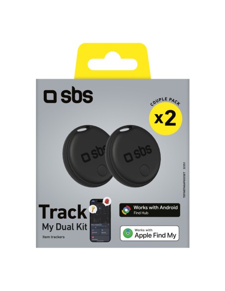 
„Track My Dual“ universalus lokatorius, juodas – 2 vnt. rinkinys
