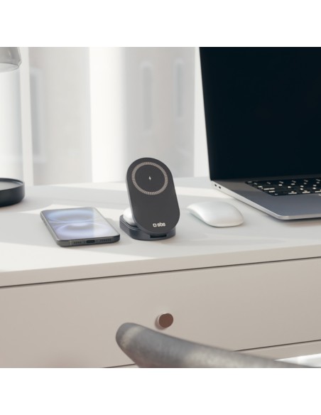
3 viename belaidis sulankstomas įkrovimo stotelė „iPhone“, „Apple Watch“, „AirPods“ QI2 MFI – juoda
