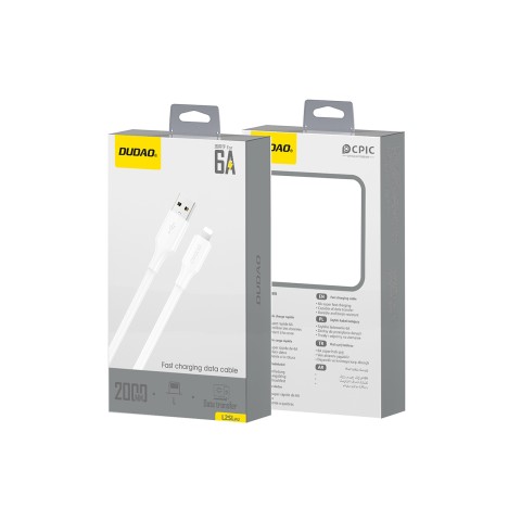 
USB-A - iPhone Lightning 6A laidas 1.2m - baltas

