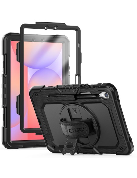 
Dėklas su stovu ir dirželiu, skirtas „Samsung Galaxy Tab S9 FE 10.9& 39 & 39 X510 / X516B Solid360“ – juodas
