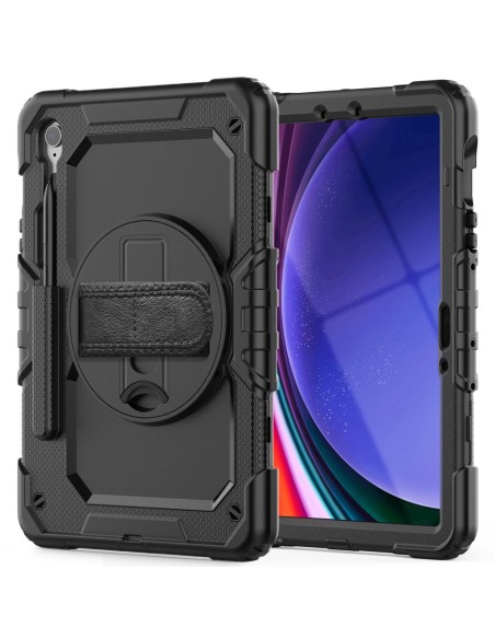 
Dėklas su stovu ir dirželiu, skirtas „Samsung Galaxy Tab S9 FE 10.9& 39 & 39 X510 / X516B Solid360“ – juodas
