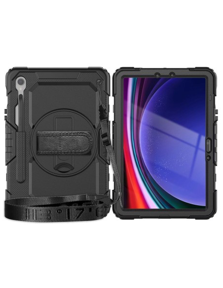
Dėklas su stovu ir dirželiu, skirtas „Samsung Galaxy Tab S9 FE 10.9& 39 & 39 X510 / X516B Solid360“ – juodas
