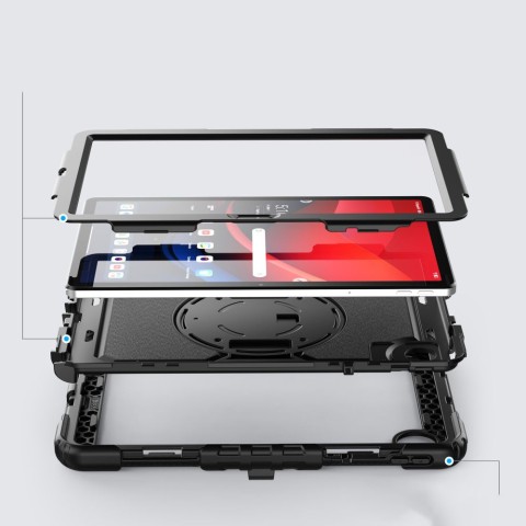 
Dėklas su stovu, laikikliu ir dirželiu, skirtas Lenovo Tab M11& 39 & 39 11.0 TB-330 Solid360 - juodas
