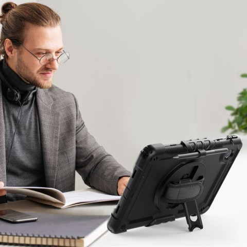 
Dėklas su stovu, laikikliu ir dirželiu, skirtas Lenovo Tab M11& 39 & 39 11.0 TB-330 Solid360 - juodas

