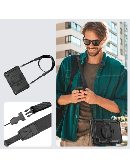 
Dėklas su stovu, laikikliu ir dirželiu, skirtas Lenovo Tab M11& 39 & 39 11.0 TB-330 Solid360 - juodas
