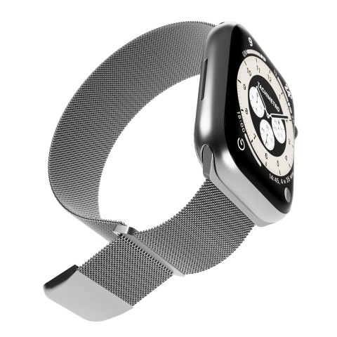 
„Apple Watch“ nerūdijančio plieno Milano apyrankė (42, 44, 45, 49 mm) – sidabrinė
