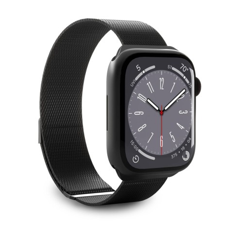 
„Apple Watch“ dirželis, 42, 44, 45, 49 mm, Milano stiliaus – juodas

