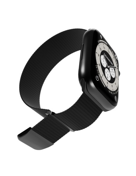 
„Apple Watch“ dirželis, 42, 44, 45, 49 mm, Milano stiliaus – juodas

