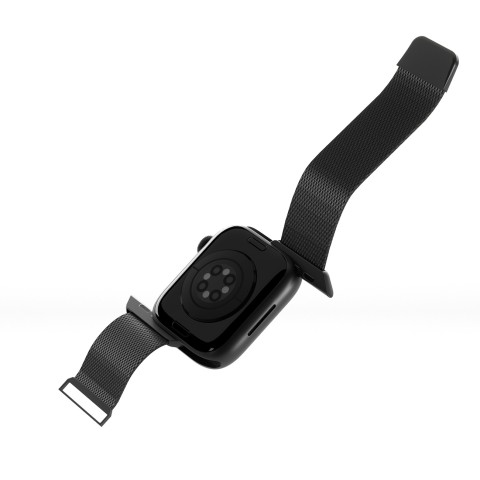 
„Apple Watch“ dirželis, 42, 44, 45, 49 mm, Milano stiliaus – juodas
