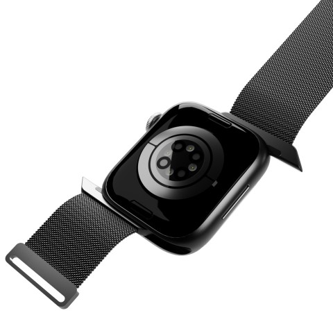 
„Apple Watch“ dirželis, 42, 44, 45, 49 mm, Milano stiliaus – juodas
