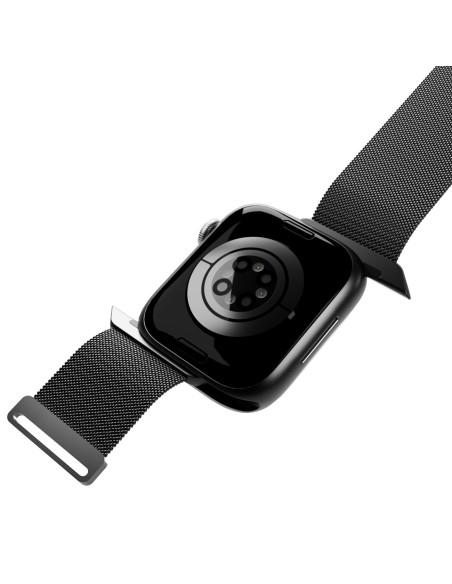 
„Apple Watch“ dirželis, 42, 44, 45, 49 mm, Milano stiliaus – juodas
