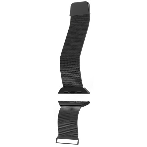 
„Apple Watch“ dirželis, 42, 44, 45, 49 mm, Milano stiliaus – juodas
