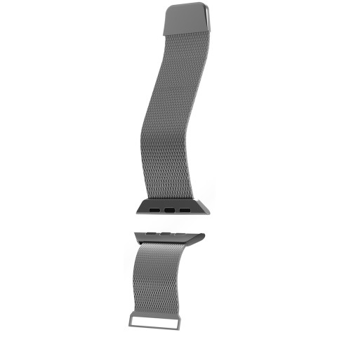 
„Apple Watch“ nerūdijančio plieno Milano apyrankė (38–40–41 mm) – sidabrinė

