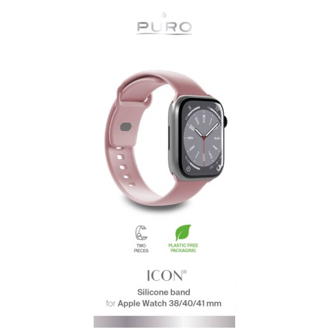 
Silikoninis dirželis Apple Watch 38 40 41 mm Icon pink - 2 vnt.

