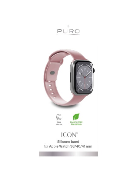 
Silikoninis dirželis Apple Watch 38 40 41 mm Icon pink - 2 vnt.
