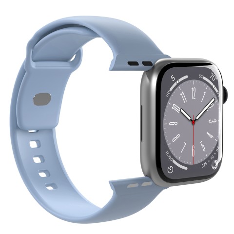 
„Apple Watch 38 40 41 mm Icon“ silikoninis dirželis, šviesiai mėlynas – 2 vnt.
