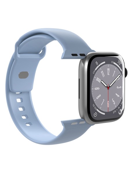 
„Apple Watch 38 40 41 mm Icon“ silikoninis dirželis, šviesiai mėlynas – 2 vnt.
